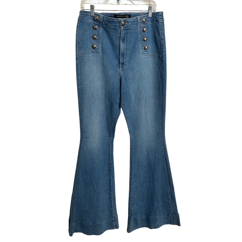 Veronica Beard Sheridan Exaggerated Flare High Rise Jeans 32